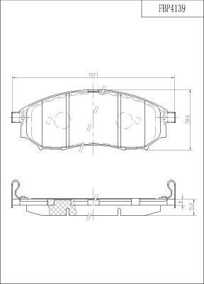 FI.BA FBP4139 - Тормозные колодки, дисковые, комплект autospares.lv