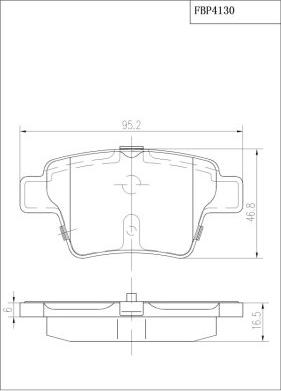 FI.BA FBP4130 - Тормозные колодки, дисковые, комплект autospares.lv