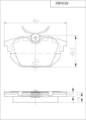 FI.BA FBP4129 - Тормозные колодки, дисковые, комплект autospares.lv