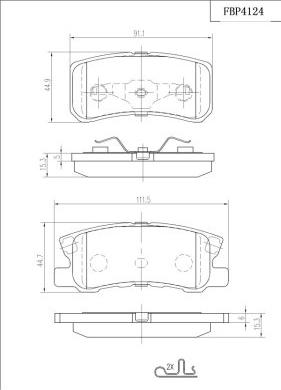 FI.BA FBP4124 - Тормозные колодки, дисковые, комплект autospares.lv