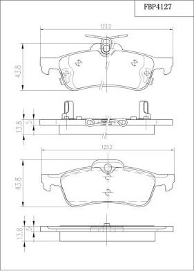 FI.BA FBP4127 - Тормозные колодки, дисковые, комплект autospares.lv