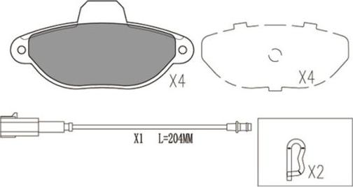 FI.BA FBP4176 - Тормозные колодки, дисковые, комплект autospares.lv