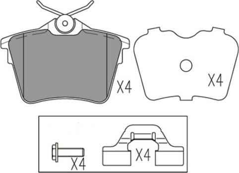 FI.BA FBP4172 - Тормозные колодки, дисковые, комплект autospares.lv