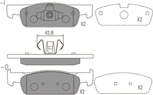 FI.BA FBP4177 - Тормозные колодки, дисковые, комплект autospares.lv