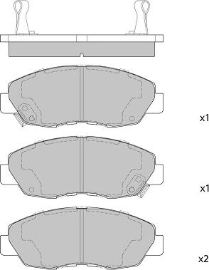 FI.BA FBP4396 - Тормозные колодки, дисковые, комплект autospares.lv