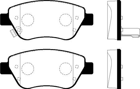 FI.BA FBP4347 - Тормозные колодки, дисковые, комплект autospares.lv