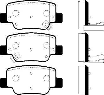 Sangsin Brake SP4142 - Тормозные колодки, дисковые, комплект autospares.lv