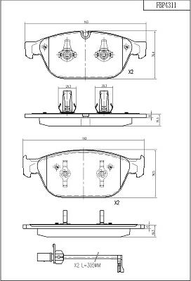 FI.BA FBP4311 - Тормозные колодки, дисковые, комплект autospares.lv