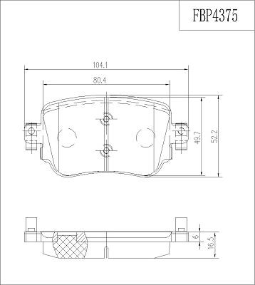 FI.BA FBP4375 - Тормозные колодки, дисковые, комплект autospares.lv