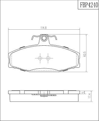 FI.BA FBP4240 - Тормозные колодки, дисковые, комплект autospares.lv