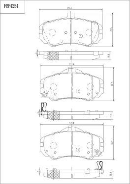 FI.BA FBP4254 - Тормозные колодки, дисковые, комплект autospares.lv