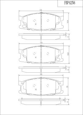 FI.BA FBP4256 - Тормозные колодки, дисковые, комплект autospares.lv