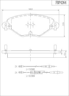 FI.BA FBP4264 - Тормозные колодки, дисковые, комплект autospares.lv