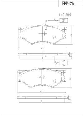 FI.BA FBP4261 - Тормозные колодки, дисковые, комплект autospares.lv