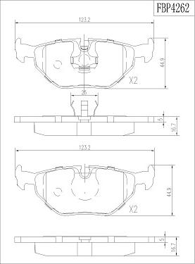 FI.BA FBP4262 - Тормозные колодки, дисковые, комплект autospares.lv