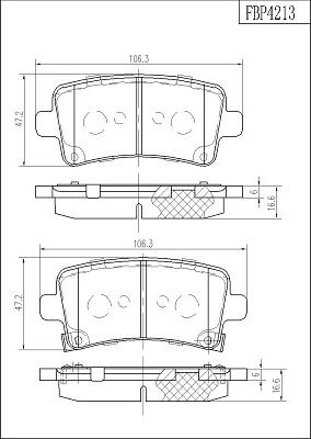 FI.BA FBP4213 - Тормозные колодки, дисковые, комплект autospares.lv