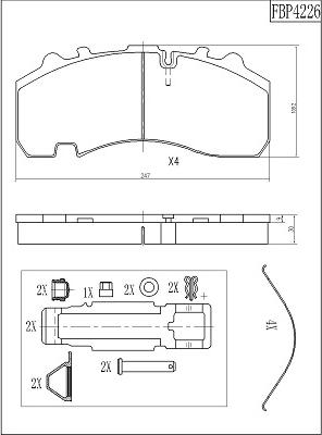 GRANTEX PAS-610 - Тормозные колодки, дисковые, комплект autospares.lv