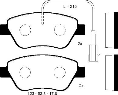 FI.BA FBP4271 - Тормозные колодки, дисковые, комплект autospares.lv