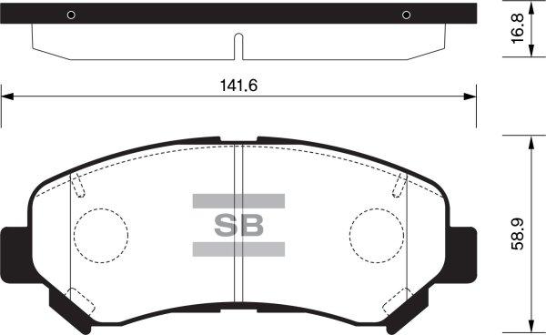 FI.BA FBP1451 - Тормозные колодки, дисковые, комплект autospares.lv