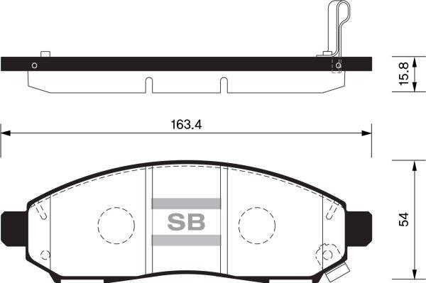 FI.BA FBP1460 - Тормозные колодки, дисковые, комплект autospares.lv