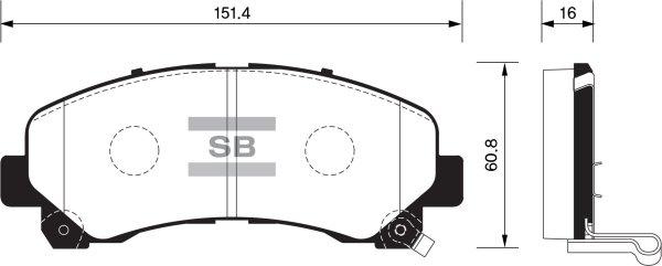 FI.BA FBP1409 - Тормозные колодки, дисковые, комплект autospares.lv