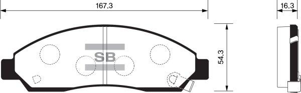 FI.BA FBP1408 - Тормозные колодки, дисковые, комплект autospares.lv