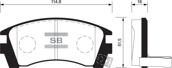 FI.BA FBP1488 - Тормозные колодки, дисковые, комплект autospares.lv