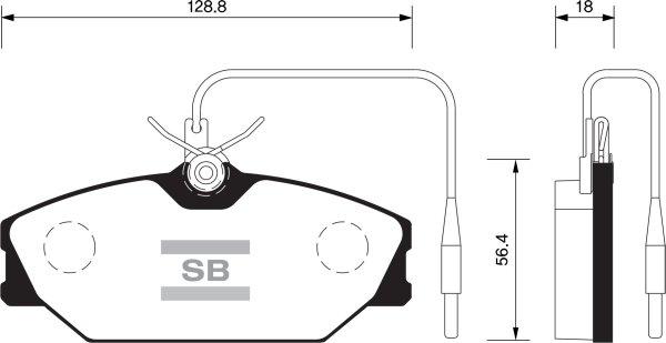 FI.BA FBP1483 - Тормозные колодки, дисковые, комплект autospares.lv