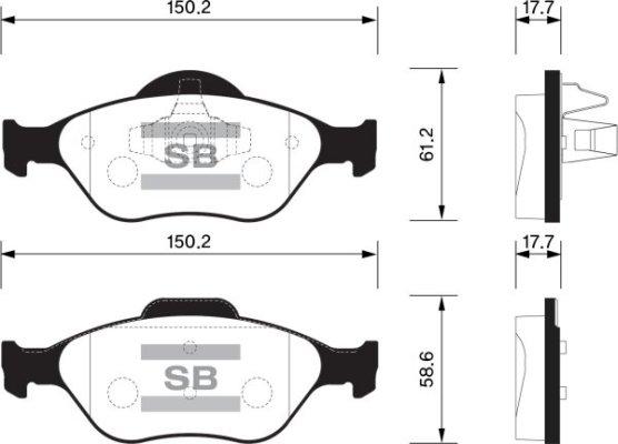 FI.BA FBP1565 - Тормозные колодки, дисковые, комплект autospares.lv