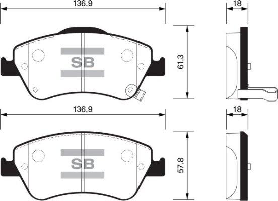 FI.BA FBP1500 - Тормозные колодки, дисковые, комплект autospares.lv