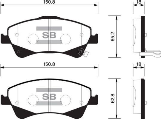 FI.BA FBP1580 - Тормозные колодки, дисковые, комплект autospares.lv