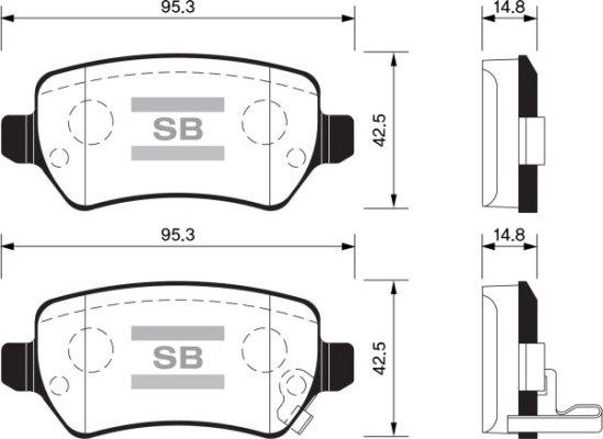 FI.BA FBP1536 - Тормозные колодки, дисковые, комплект autospares.lv