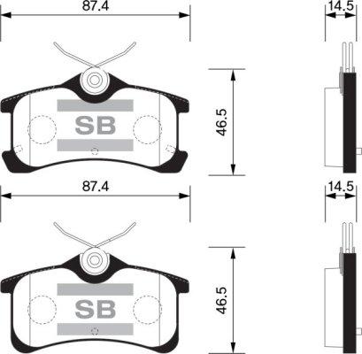 FI.BA FBP1575 - Тормозные колодки, дисковые, комплект autospares.lv