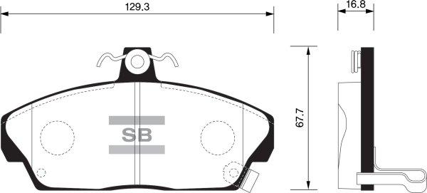 FI.BA FBP1571 - Тормозные колодки, дисковые, комплект autospares.lv