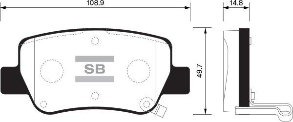 FI.BA FBP1578 - Тормозные колодки, дисковые, комплект autospares.lv