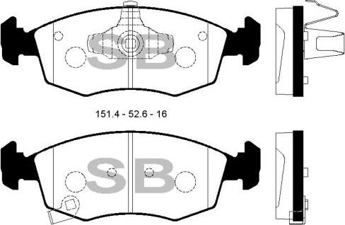 FI.BA FBP1697 - Тормозные колодки, дисковые, комплект autospares.lv
