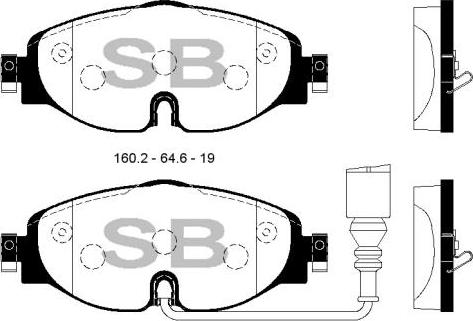 FI.BA FBP1678 - Тормозные колодки, дисковые, комплект autospares.lv