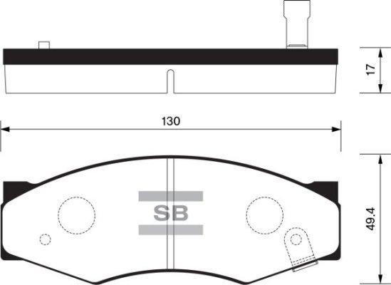 AUTO DELTA DP292 - Тормозные колодки, дисковые, комплект autospares.lv