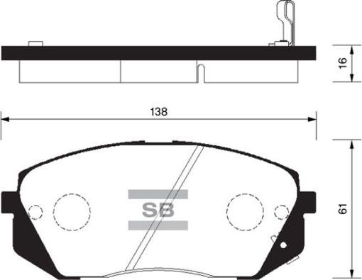 FI.BA FBP1196 - Тормозные колодки, дисковые, комплект autospares.lv