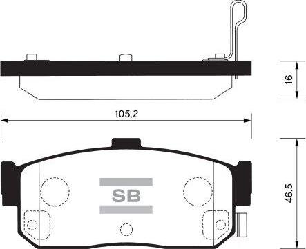 FI.BA FBP1107-R - Тормозные колодки, дисковые, комплект autospares.lv