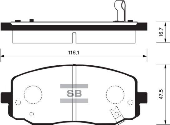 FI.BA FBP1172 - Тормозные колодки, дисковые, комплект autospares.lv