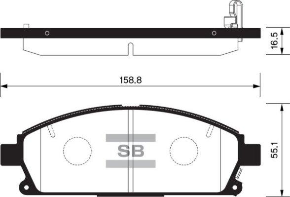Starline BD S497P - Тормозные колодки, дисковые, комплект autospares.lv