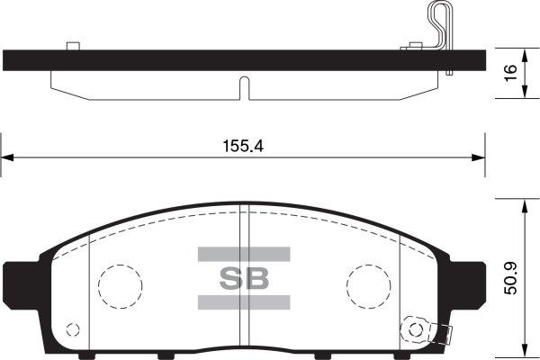 FI.BA FBP1361 - Тормозные колодки, дисковые, комплект autospares.lv