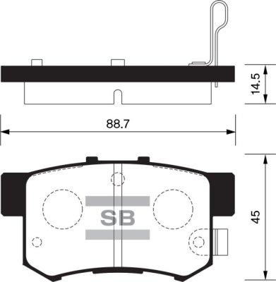 Bendix-AU DB1142 - Тормозные колодки, дисковые, комплект autospares.lv
