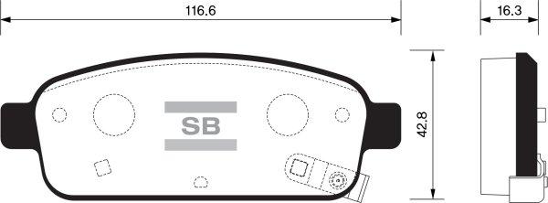 FI.BA FBP1363 - Тормозные колодки, дисковые, комплект autospares.lv