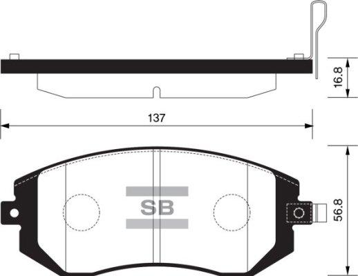 FI.BA FBP1367 - Тормозные колодки, дисковые, комплект autospares.lv