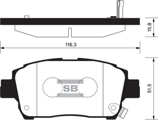 FI.BA FBP1244 - Тормозные колодки, дисковые, комплект autospares.lv