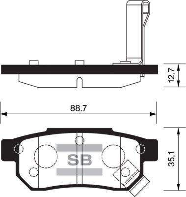 Ferodo HQF2281AC - Тормозные колодки, дисковые, комплект autospares.lv