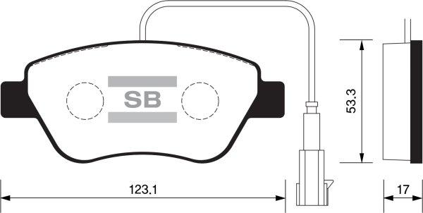 FI.BA FBP1201 - Тормозные колодки, дисковые, комплект autospares.lv