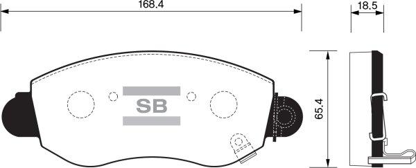 FI.BA FBP1275 - Тормозные колодки, дисковые, комплект autospares.lv